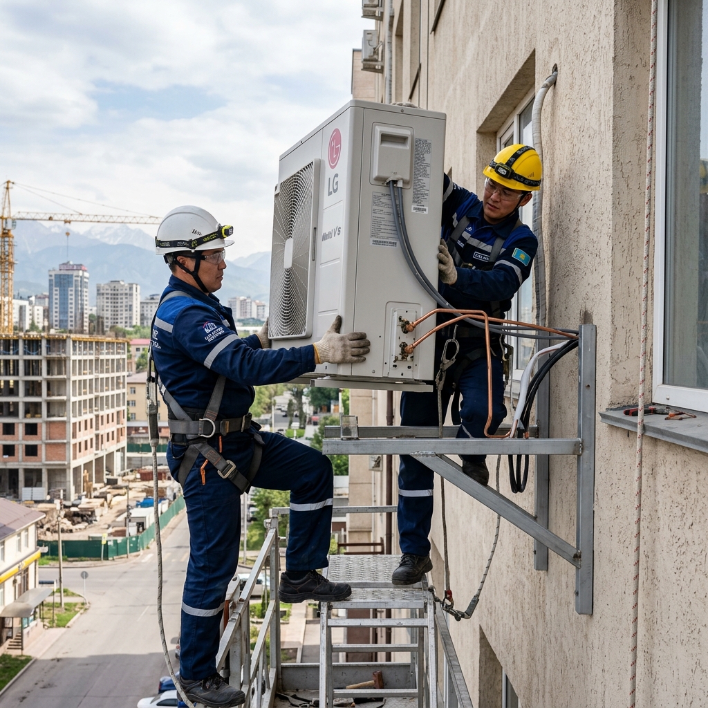 Монтаж наружного блока кондиционера